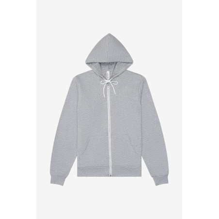 Unisex Poly Cotton Full zip hoody bella canvas xl heather grey