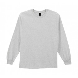 Gildan Ultra Cotton Adult lange mouw T-Shirt L ash grey