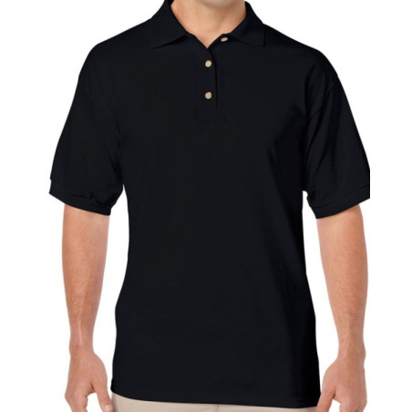 Gildan polo cotton zwart S