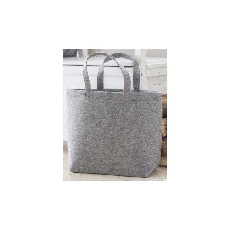 Tas vilt licht grijs Shopper