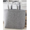 Tas vilt licht grijs Shopper
