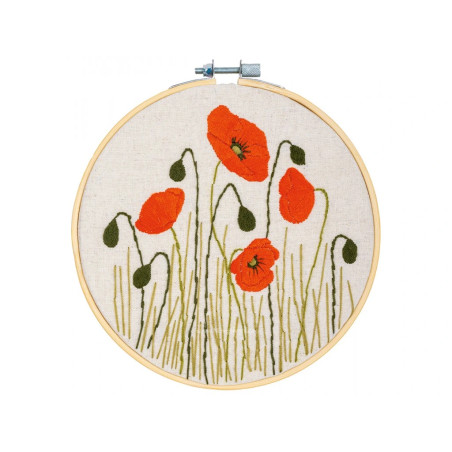 Borduurpakket met borduurring PN0198149 Klaproosveld