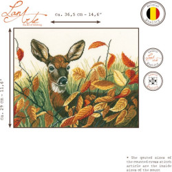 Borduurpakket Lanarte Hert tussen herfstbladeren - PN-0021223