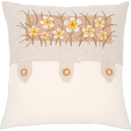 Vervaco - Homedeco kussen kit - Vanillebloemen - PN-0145327
