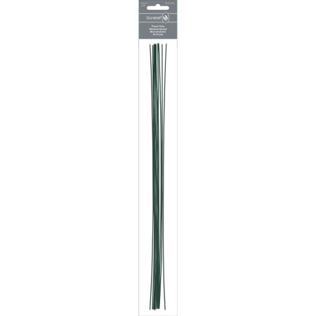Durable bloemsteeldraad groen gecoat staal 1,5 mm x 400 mm, 20 stuks