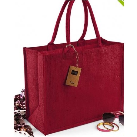 Jute tas donkerrood