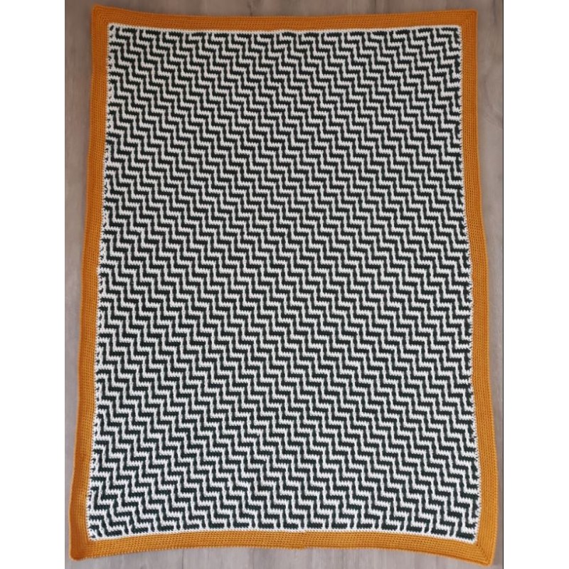 Haakpatroon babydeken mosaic haken