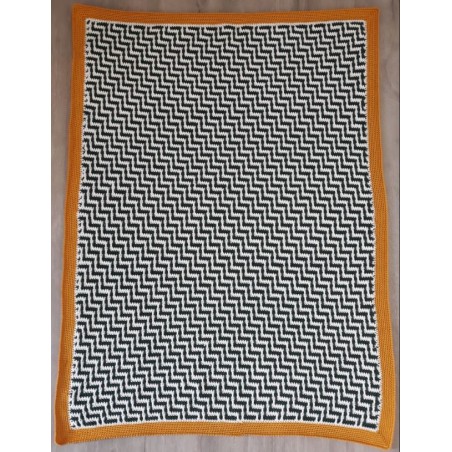 Haakpatroon babydeken mosaic haken