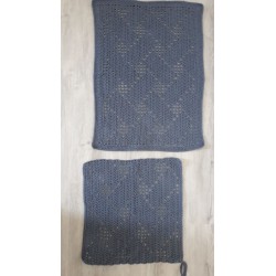 Haakpatroon badmat/ toiletmat met gastendoekje