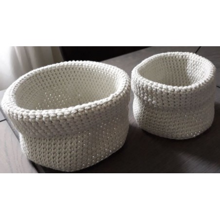 Haakpatroon ronde mandjes 10/12 cm