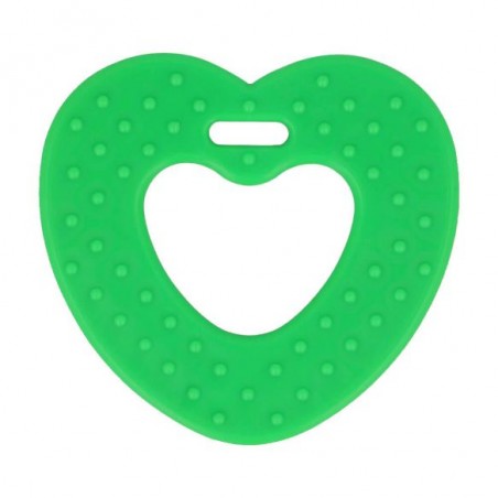 BIJTRING HART MET NOPPEN 65MM groen