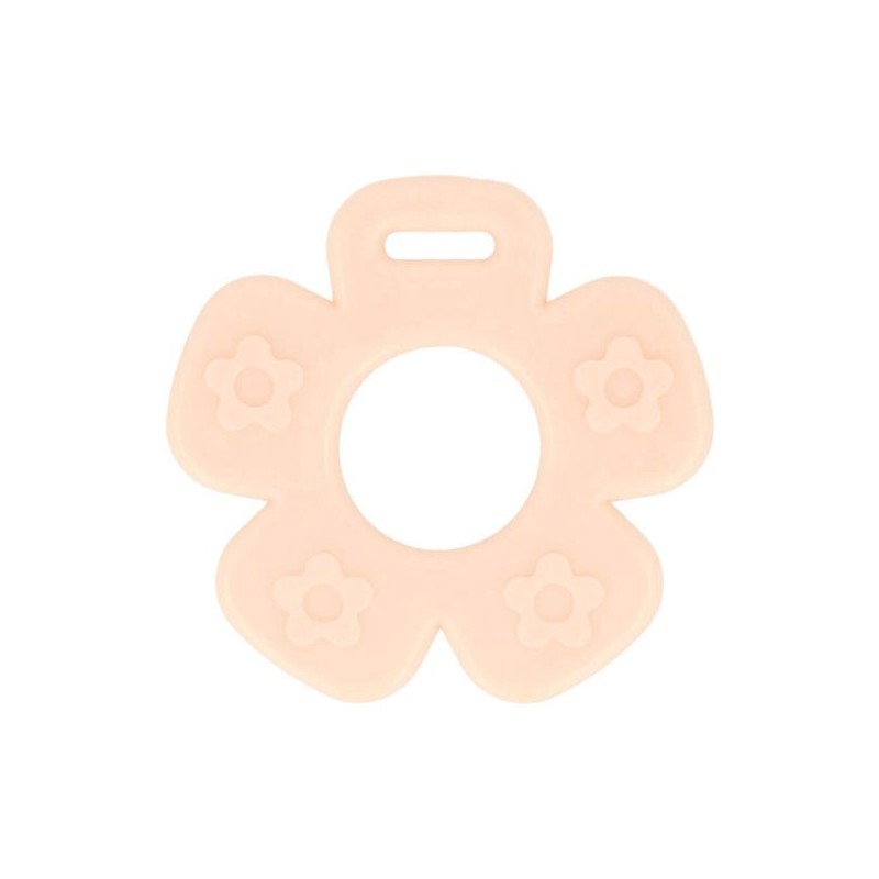 BIJTRING BLOEM OPEN 65MM roze