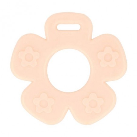 BIJTRING BLOEM OPEN 65MM roze