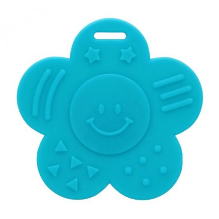 BIJTRING BLOEM DICHT 60MM turquoise