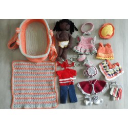 Aankleedpop met reiswieg pakket B CAL