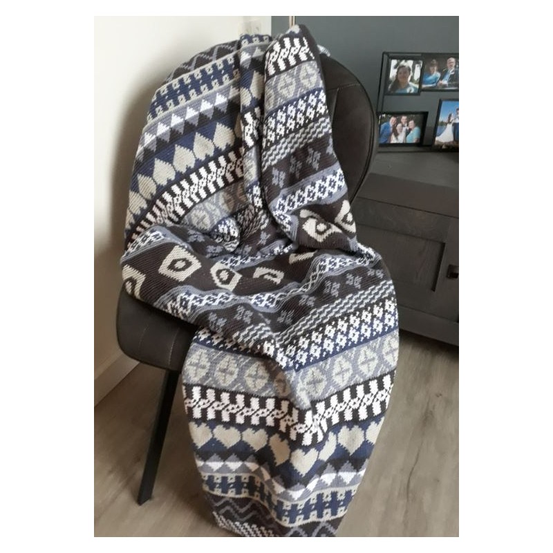 Haakpakket Bankdeken Isle blauw