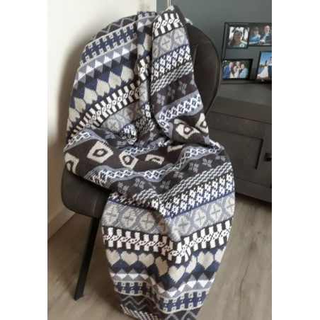 Haakpakket Bankdeken Isle blauw