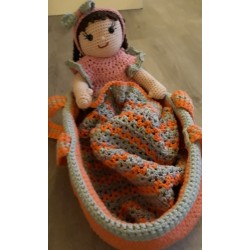 Aankleedpop met reiswieg pakket B CAL