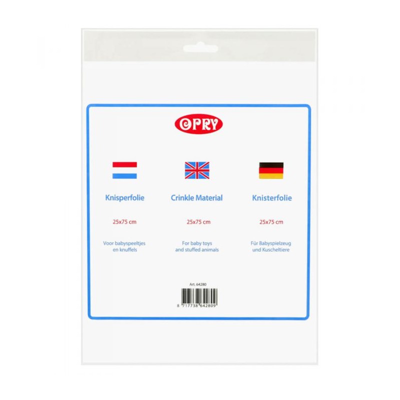 KNISPERFOLIE 25X75CM