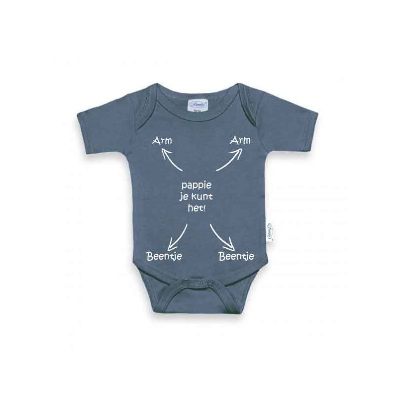 ROMPER UNI LINE GREY/BLUE je kan het