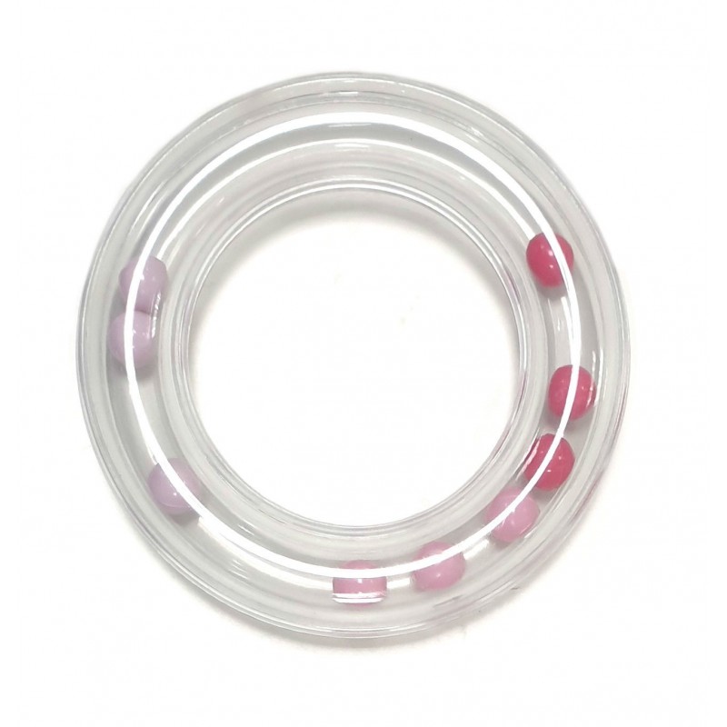 Rammelaar balletjes 80mm roze