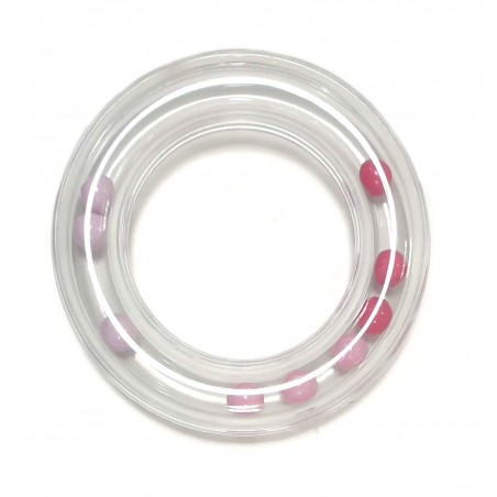 Rammelaar balletjes 80mm roze