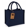 Jute tas klein blauw