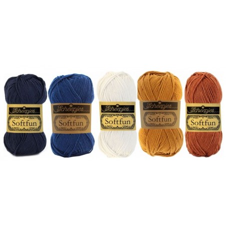 HOME ISLE Pakket 5  s.f. d blauw/ terra/ oker