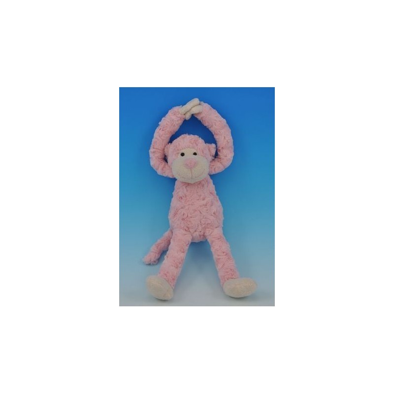 Slinger aapje, roze handjes met klittenband