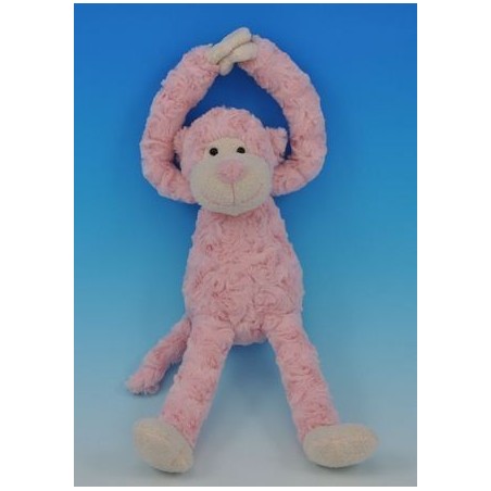 Slinger aapje, roze handjes met klittenband