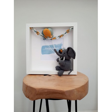 Haakpatroon olifant in lijst