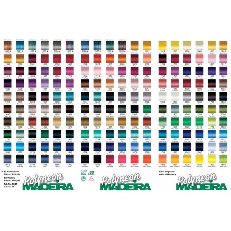 Madeira polyneon vanaf 1695