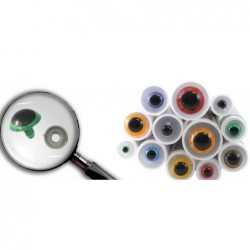 dierenogen 12mm  blauw veiligheidssluiting