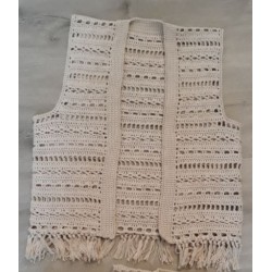 haakpatroon Boho vest maat 36/38, 98/104 en beer