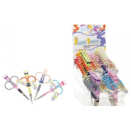 Borduur schaar bunny 10,5 cm blauw handvat