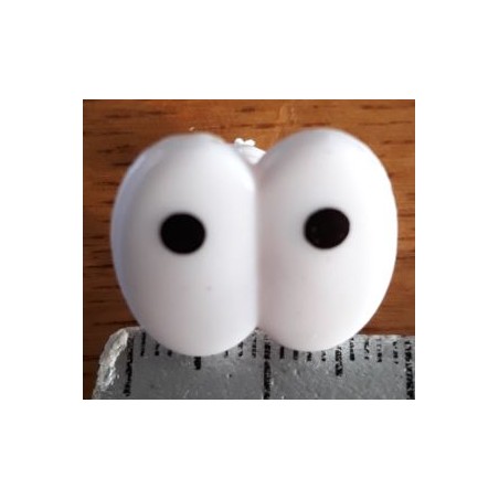 Grappige veiligheids ogen,  18mm ovaal kleine stip