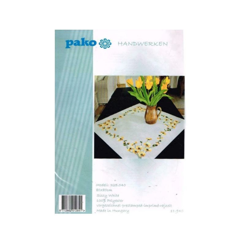 BORDUURPAKKET DEKSERVET, GELE BLOEMEN 325.040