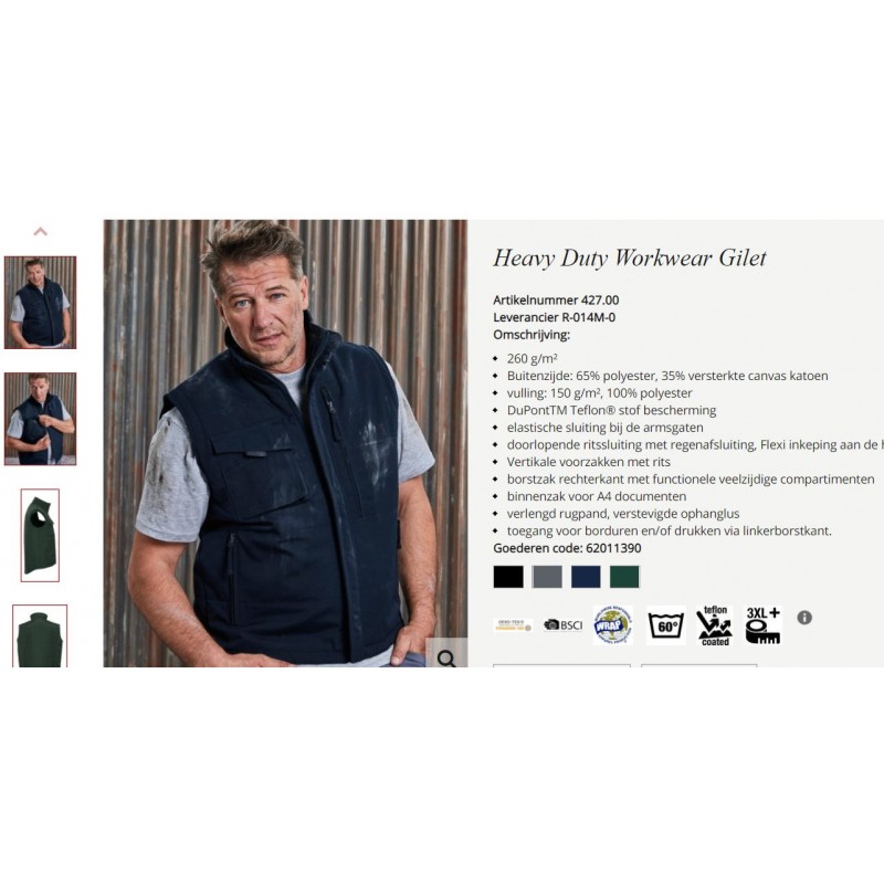 Heavy Duty Workwear bodywarmer navy