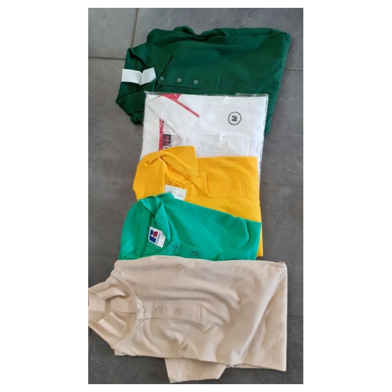 Set 22. 5 polos maat M unisex