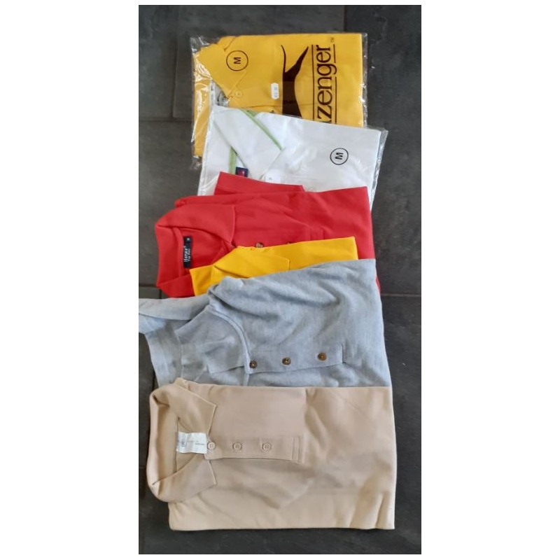 Set 23. 6 polos maat M unisex