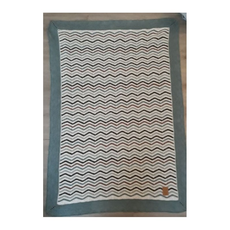 Haakpatroon ledikant zigzag deken