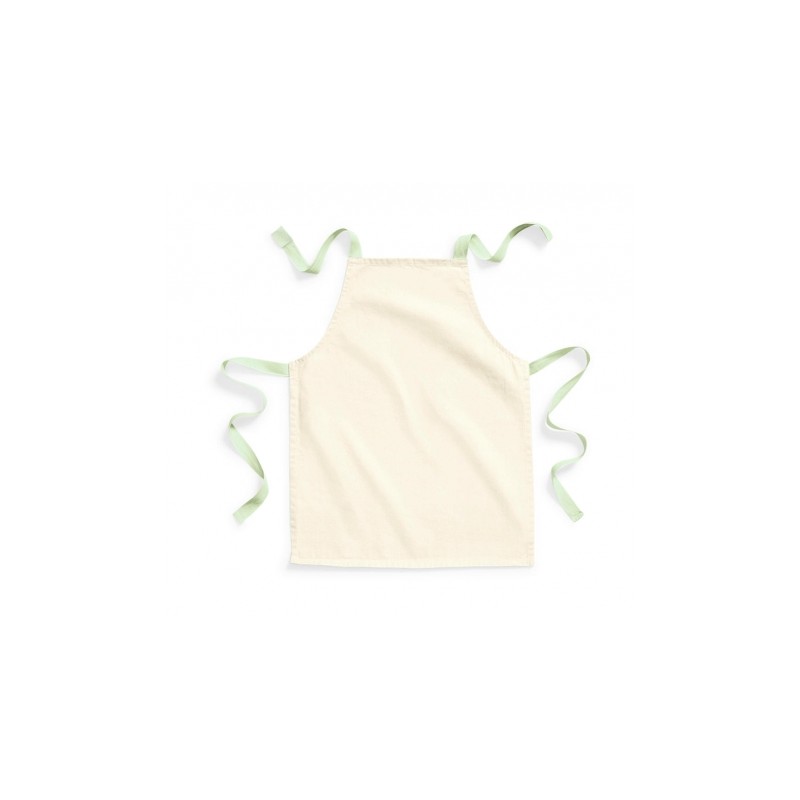 kinder keukenschort naturel/pistachio