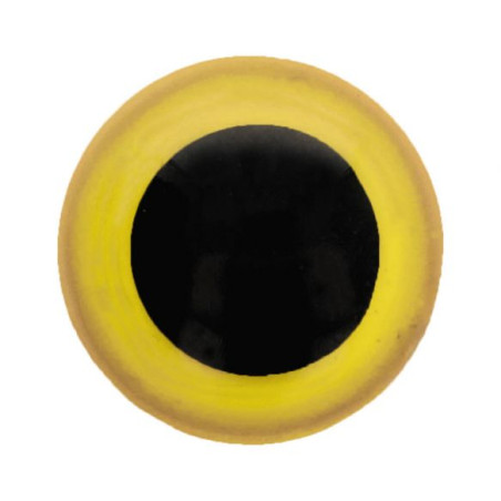 dierenogen 6 mm zwart/geel veiligheidssluiting