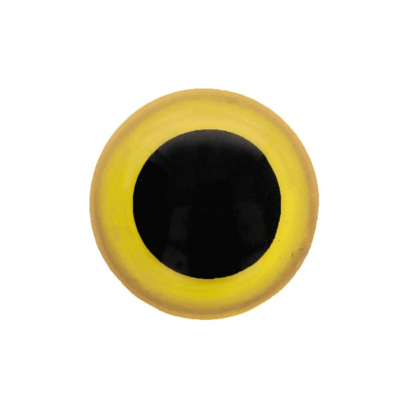 dierenogen 12 mm zwart/geel veiligheidssluiting