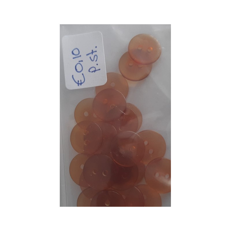 knopen doorzichtig  terra 13 mm 23 stuks