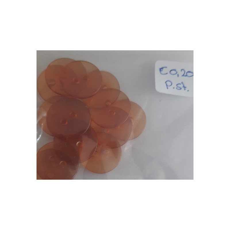 knopen doorzichtig  terra 20 mm 9 stuks
