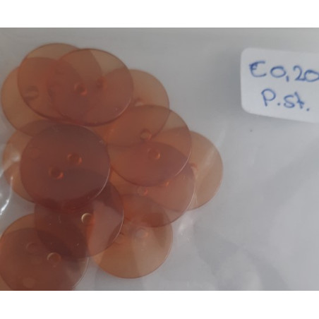 knopen doorzichtig  terra 20 mm 9 stuks