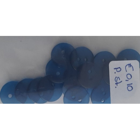 knopen doorzichtig  d blauw13 mm 17 stuks
