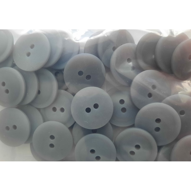knopen grijs 18mm 42st