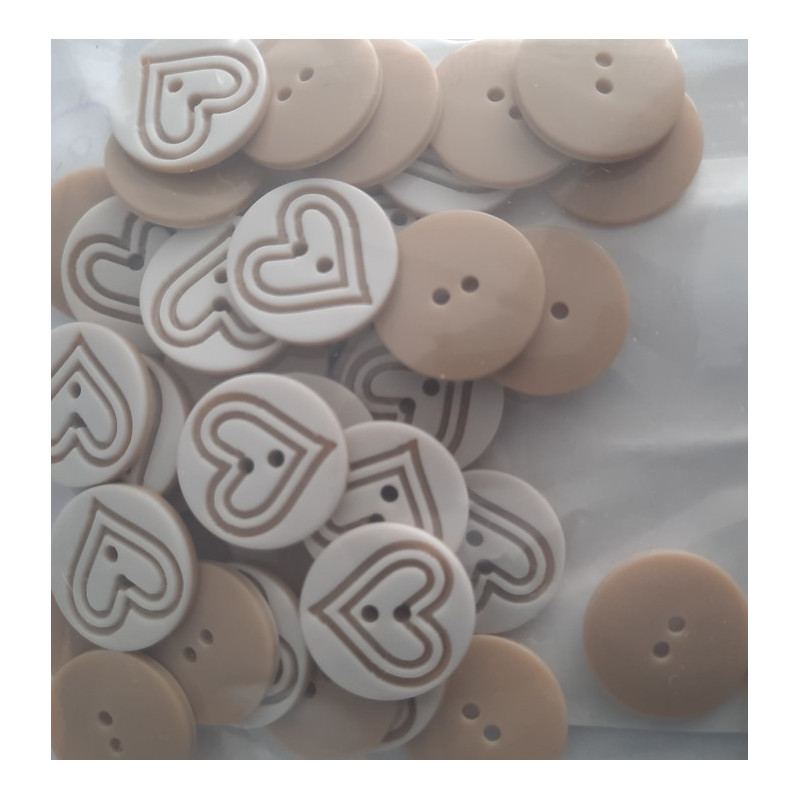 knoop hart beige 15mm